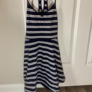 Navy Stripe Spaghetti Strap Dress